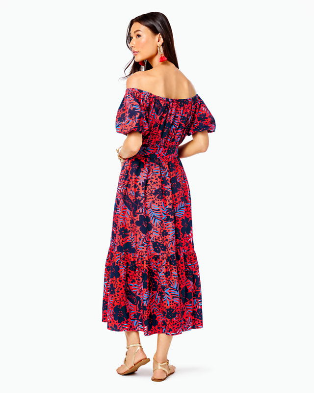 Tamie Off-the-Shoulder Midi Dress - LLBeanoutlets