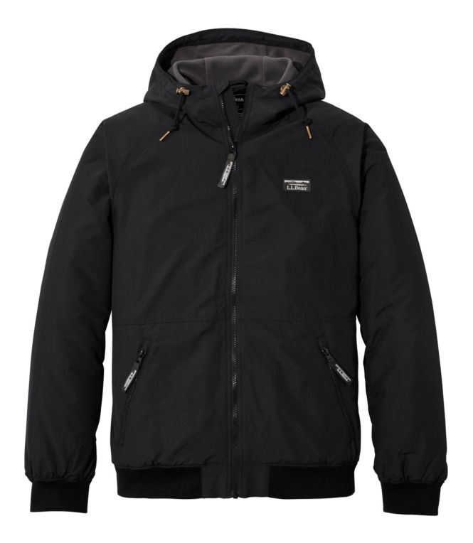 Men's Insulated 3-Season Bomber Hooded Jacket - LLBeanoutlets
