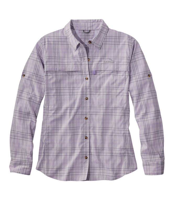 Women's Tropicwear Shirt, Plaid Long-Sleeve - LLBeanoutlets
