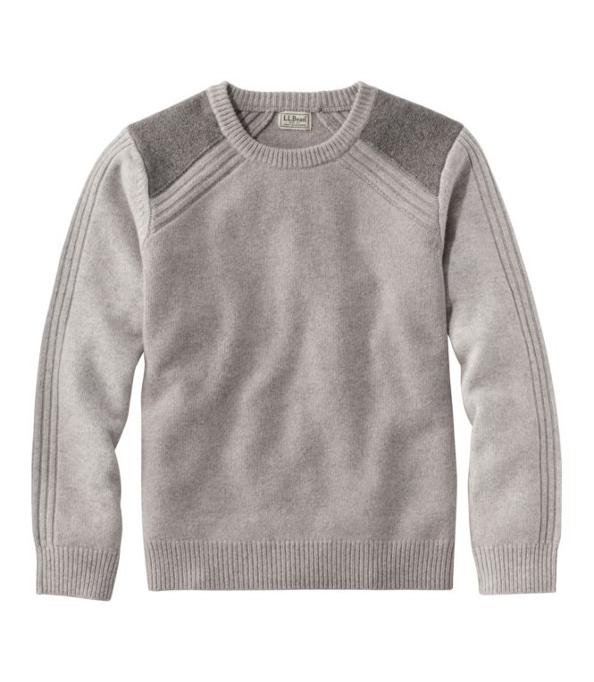 Men's Rangeley Merino Sweater, Crewneck, Colorblock - LLBeanoutlets