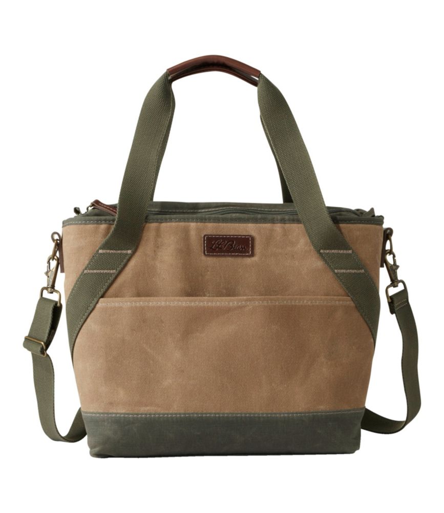 Insulated Waxed-Canvas Tote, Medium - LLBeanoutlets