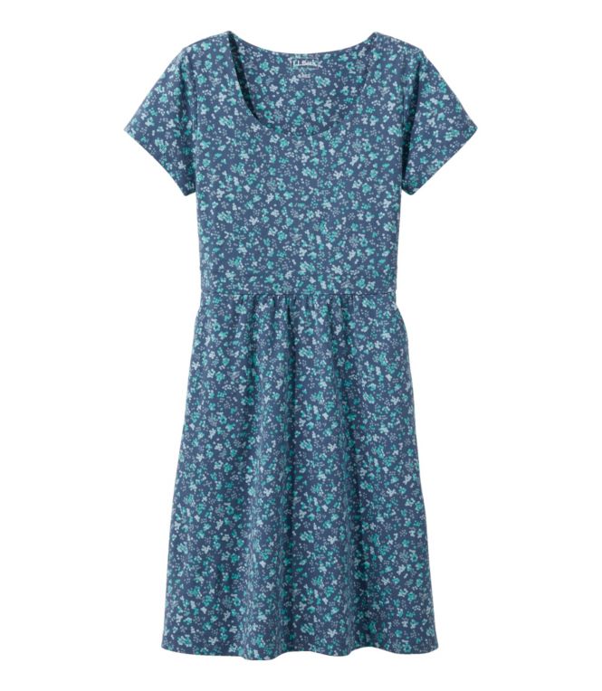 Women's Easy Cotton Fit-and-Flare Dress, Pattern - LLBeanoutlets