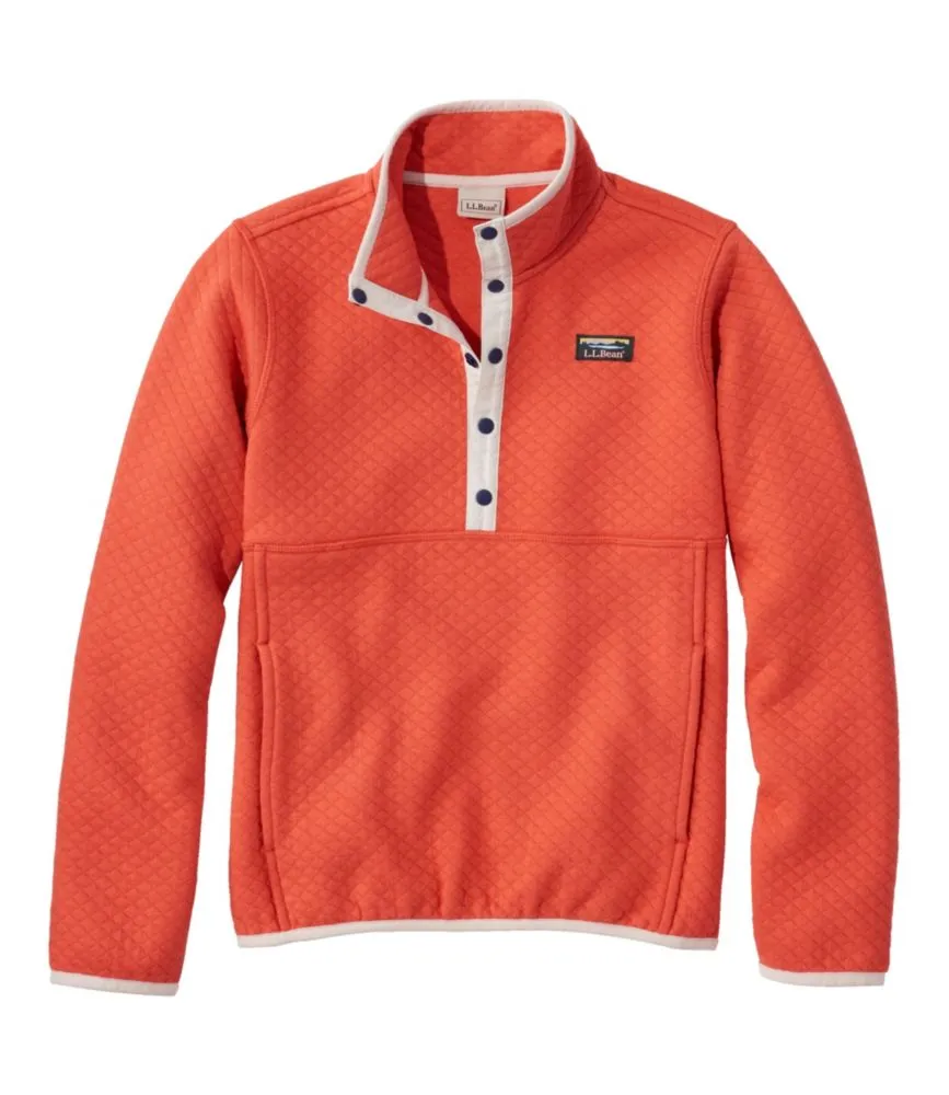 Kids' Quilted Quarter-Snap Pullover - LLBeanoutlets