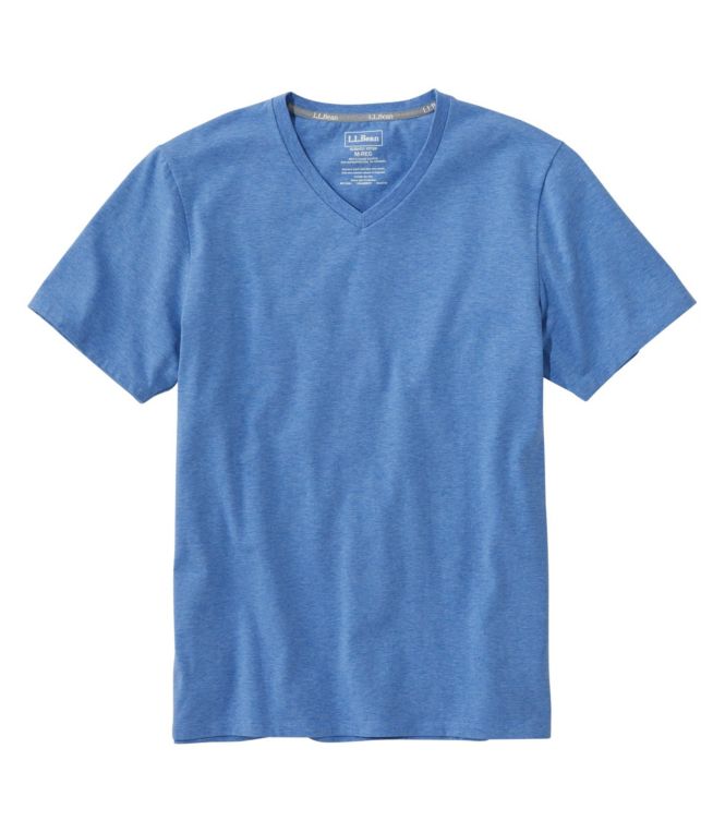 Men's Comfort Stretch Pima Tee, Short-Sleeve, V-Neck - LLBeanoutlets