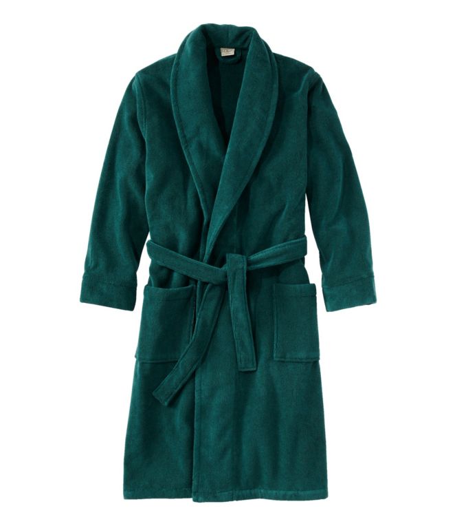 Men's Terry Cloth Organic Cotton Robe - LLBeanoutlets