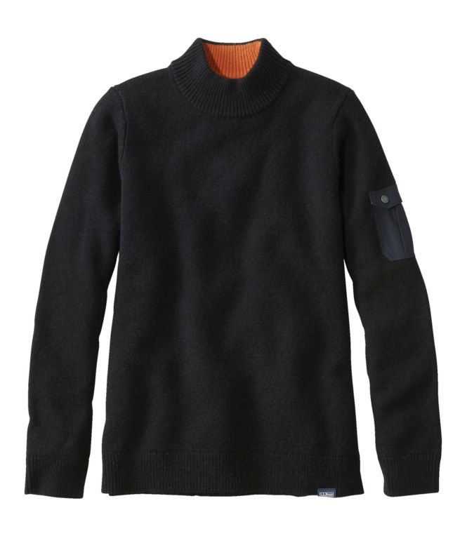 Women's Maine Guide Mock Crew Sweater - LLBeanoutlets