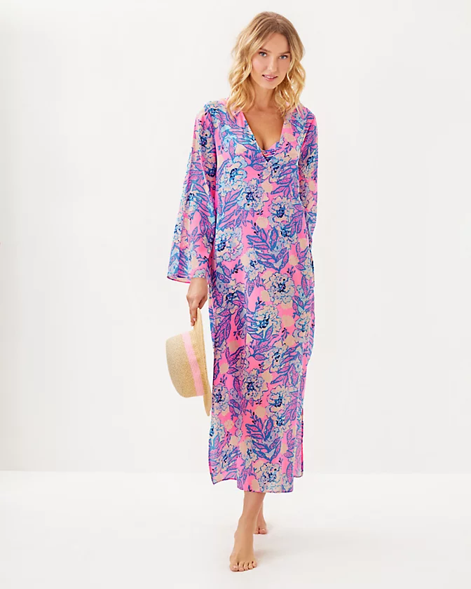 Perry Long Sleeve Maxi Cover-Up - LLBeanoutlets