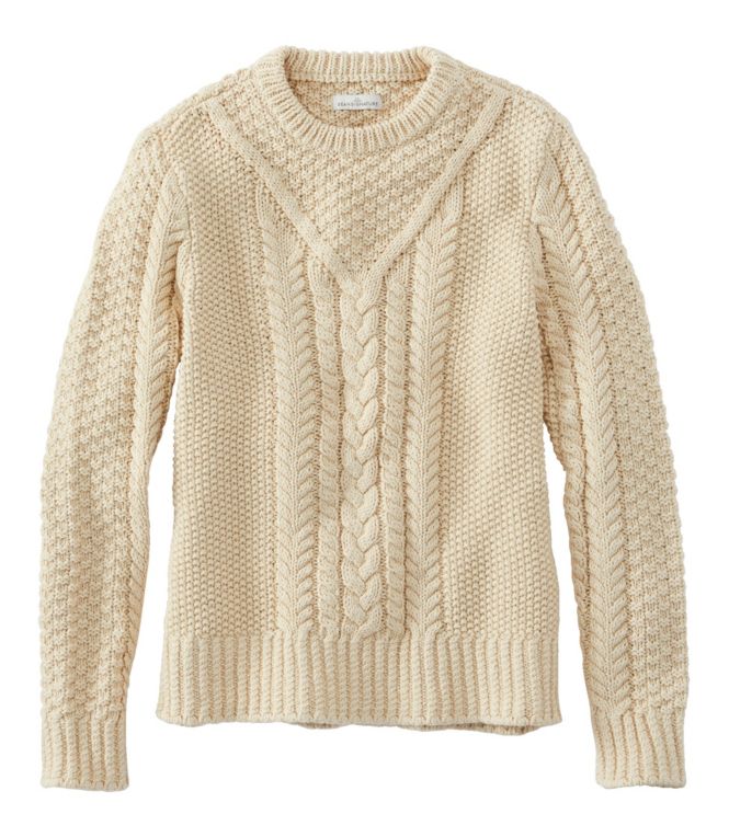Women's Signature Cotton Fisherman Sweater, Pullover - LLBeanoutlets