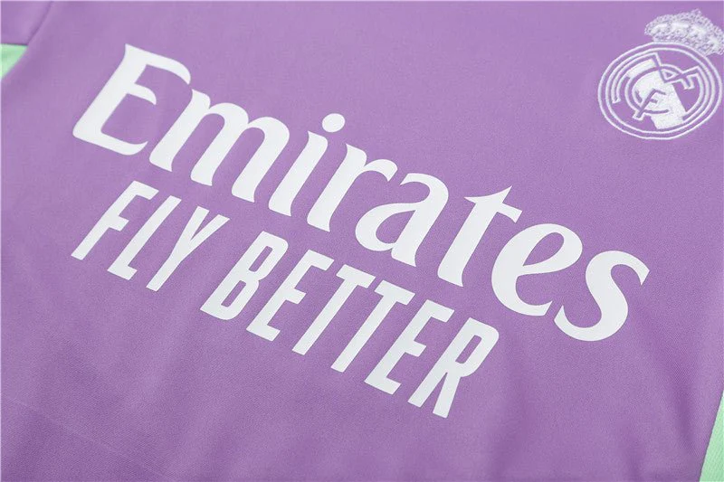 Real Madrid Maestosa Purple Top & Dark Two-Piece Tracksuit