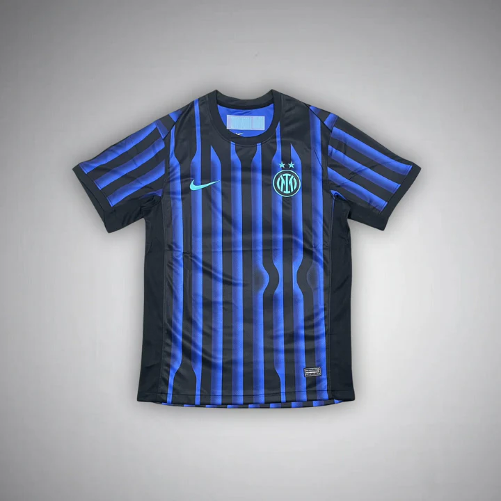 Inter Milan 2025/26 striped home soccer jersey listing