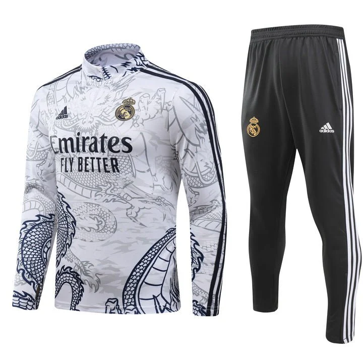 Real Madrid Dragón Blanco Premium Tracksuit