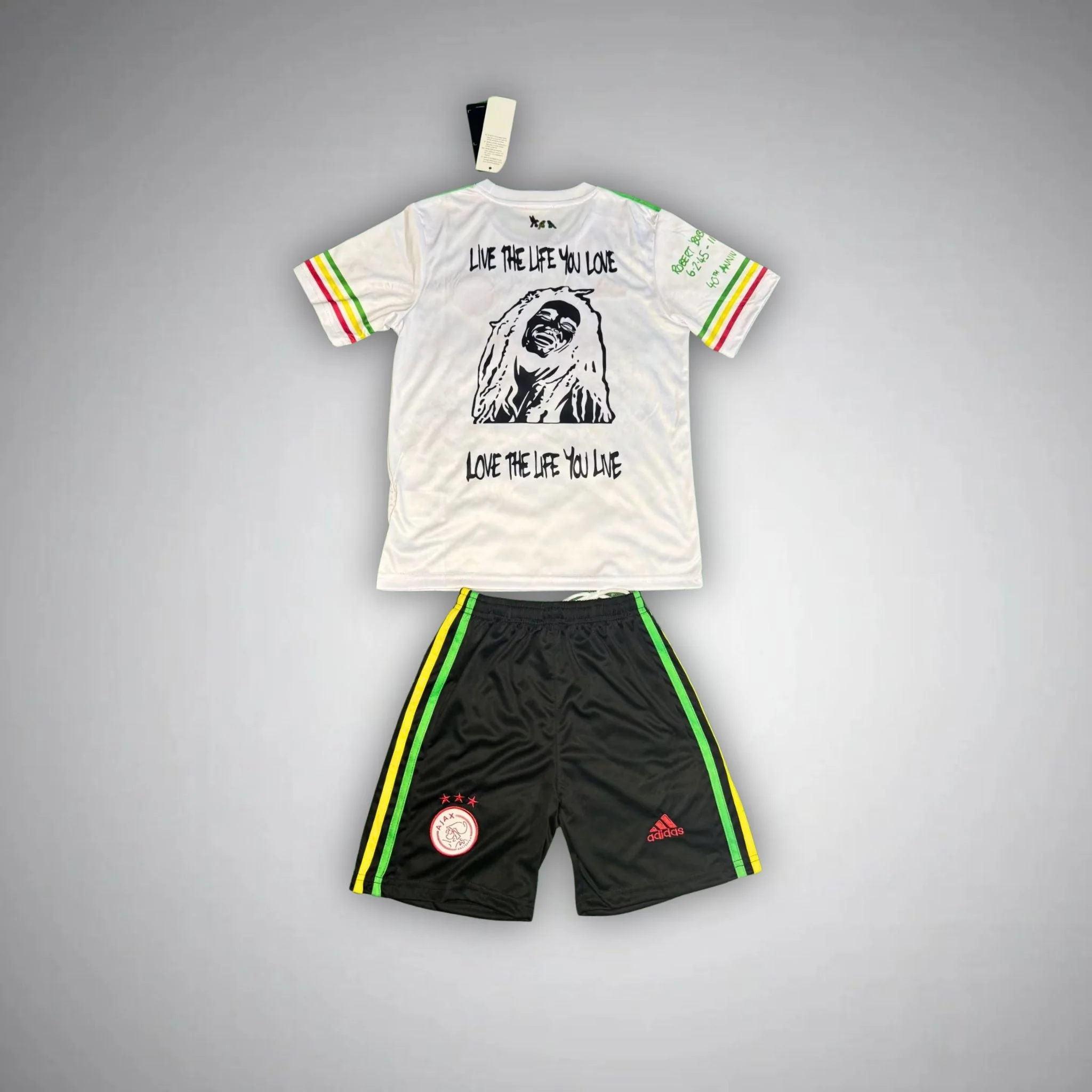 Ajax Bob Marley White Kids Kit – Graphic Football Design