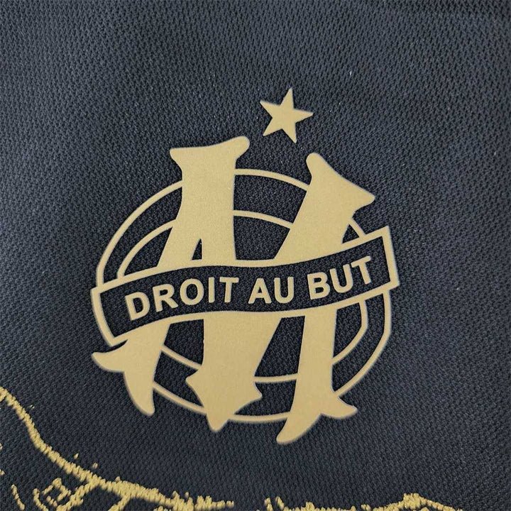 Marseille Phocaean Cityscape Black Gold Football Shirt