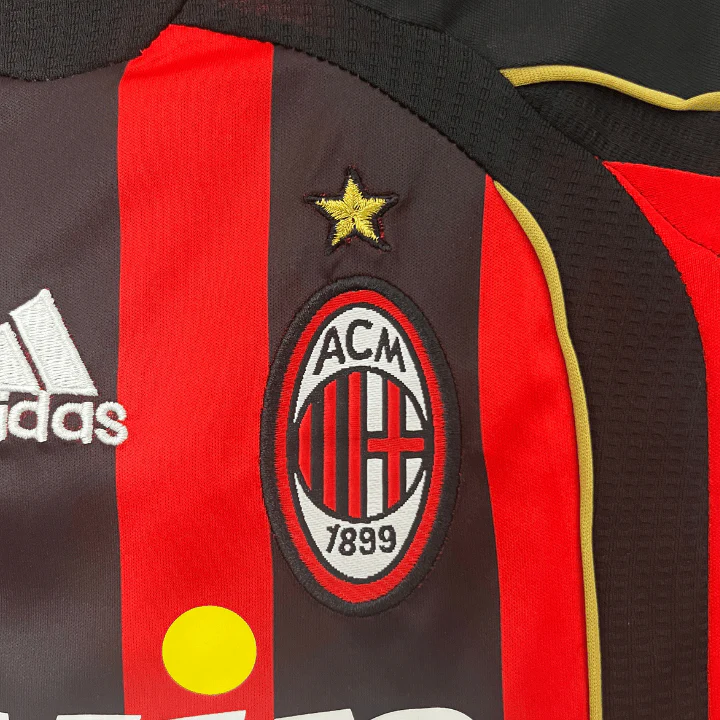 AC Milan 2006/07 Retro Home Kids Kit – Red & Black