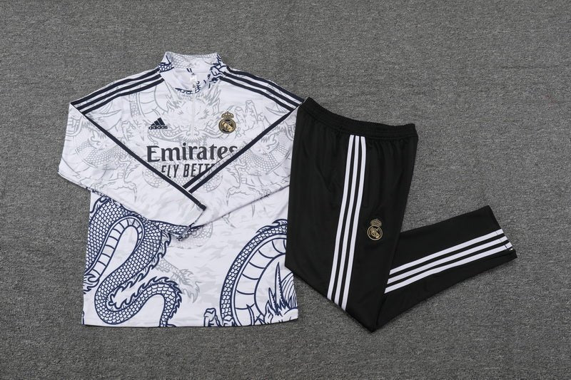 Real Madrid Dragón Blanco Premium Tracksuit