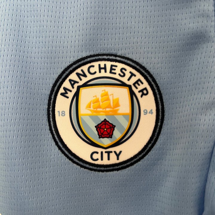 Manchester City 2024/25 Blue Home Kids Kit