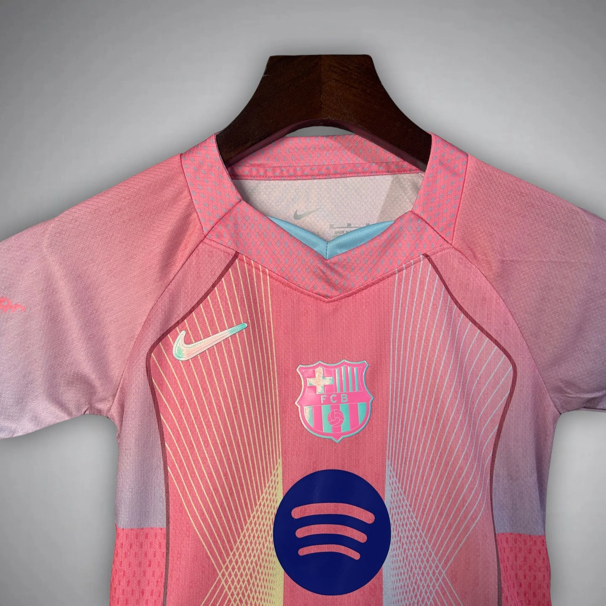 FC Barcelona Aurora Pink Graphic Kids Football Kit