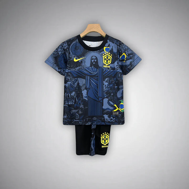 Brazil Jesus Premium Blue Kids Size Kit