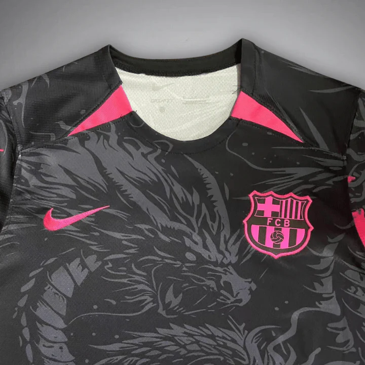FC Barcelona Camp Nou Spirit Black Pink Football Shirt