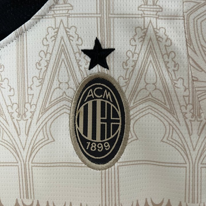 AC Milan Aristocracy Kids Kit – Cream Patterned Design
