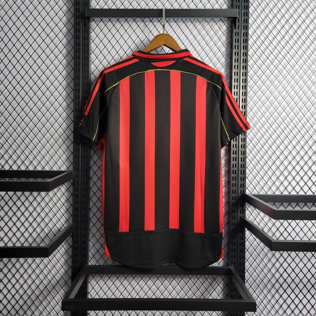AC Milan 2006/07 Retro Home Football Shirt – Red & Black