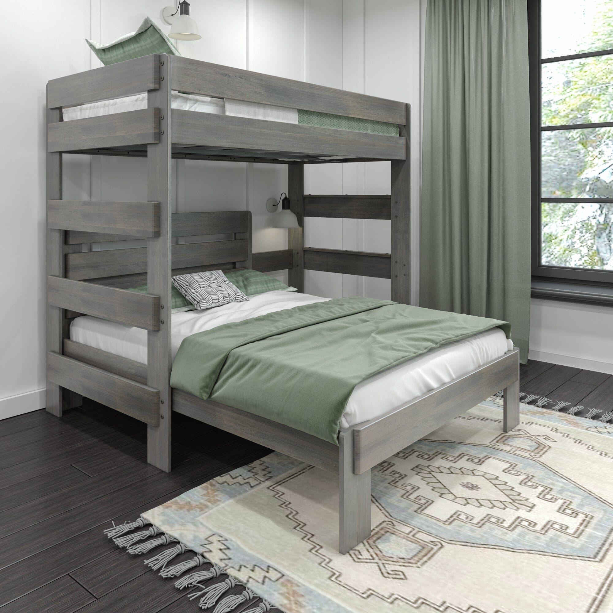 đStore Closing SaleđModern Farmhouse Twin over Full L-Shaped Bunk Bed