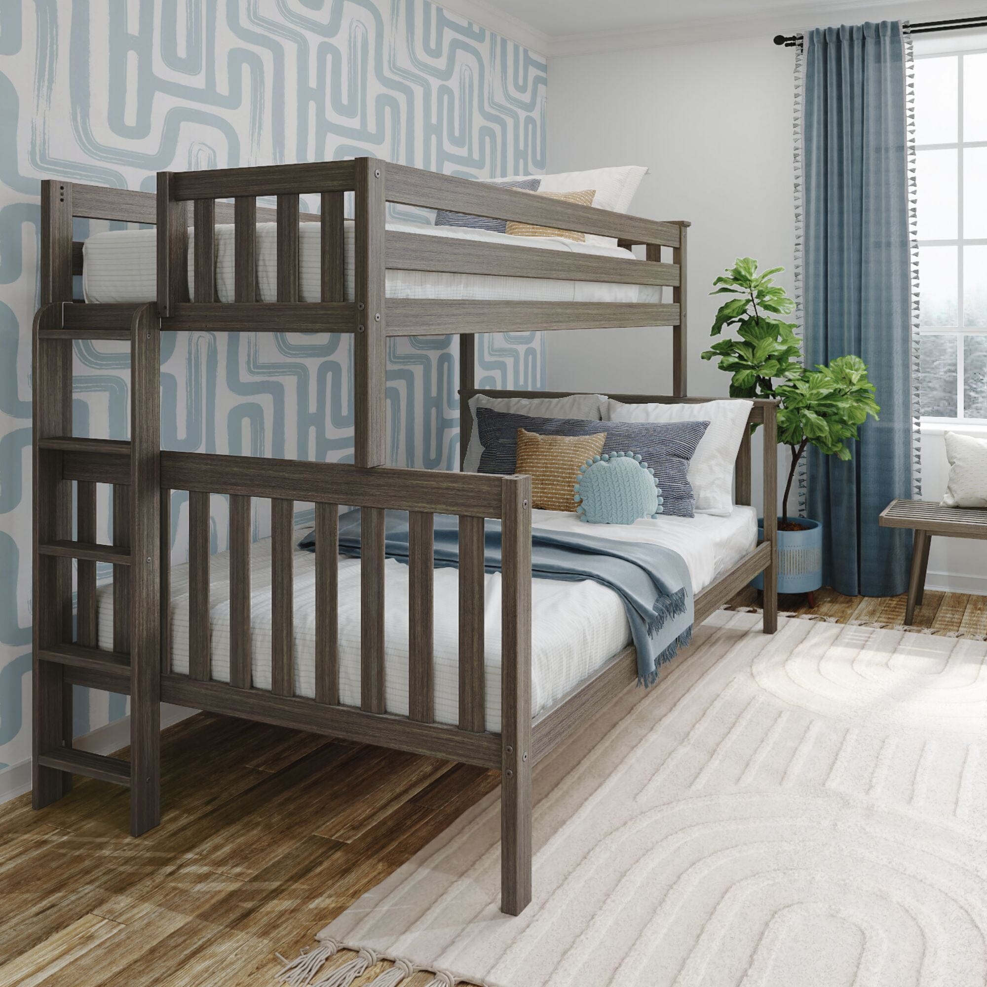 đStore Closing SaleđTwin over Full Bunk Bed with Ladder on End