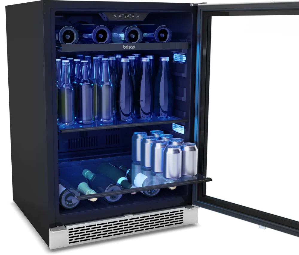 Zephyr 24'' Single Zone Beverage Cooler Glass Door 5.8 Cu. Ft.