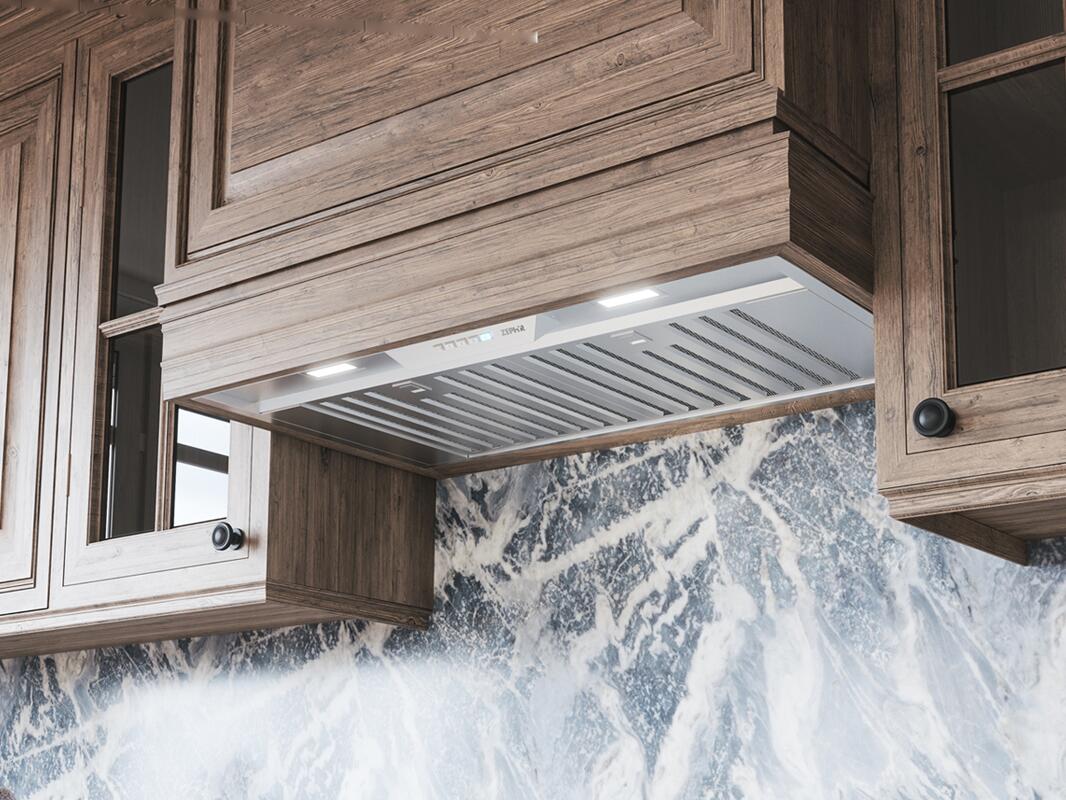 Zephyr 30'' Monsoon Mini II Cabinet Insert Hood 600 CFM LED Lights