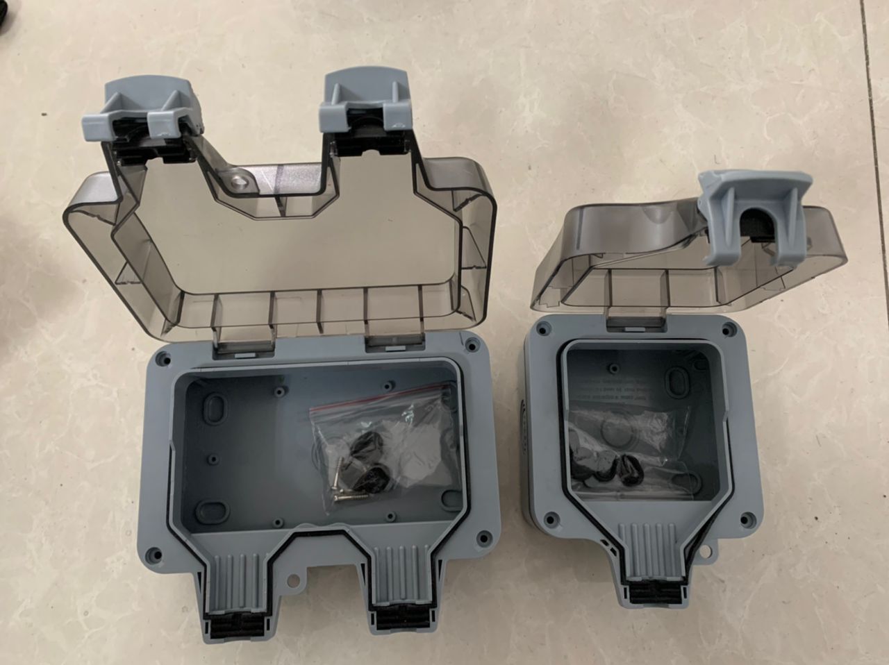 Weather Proof 13 Amp Switch Sockets Empty Boxes IP65.