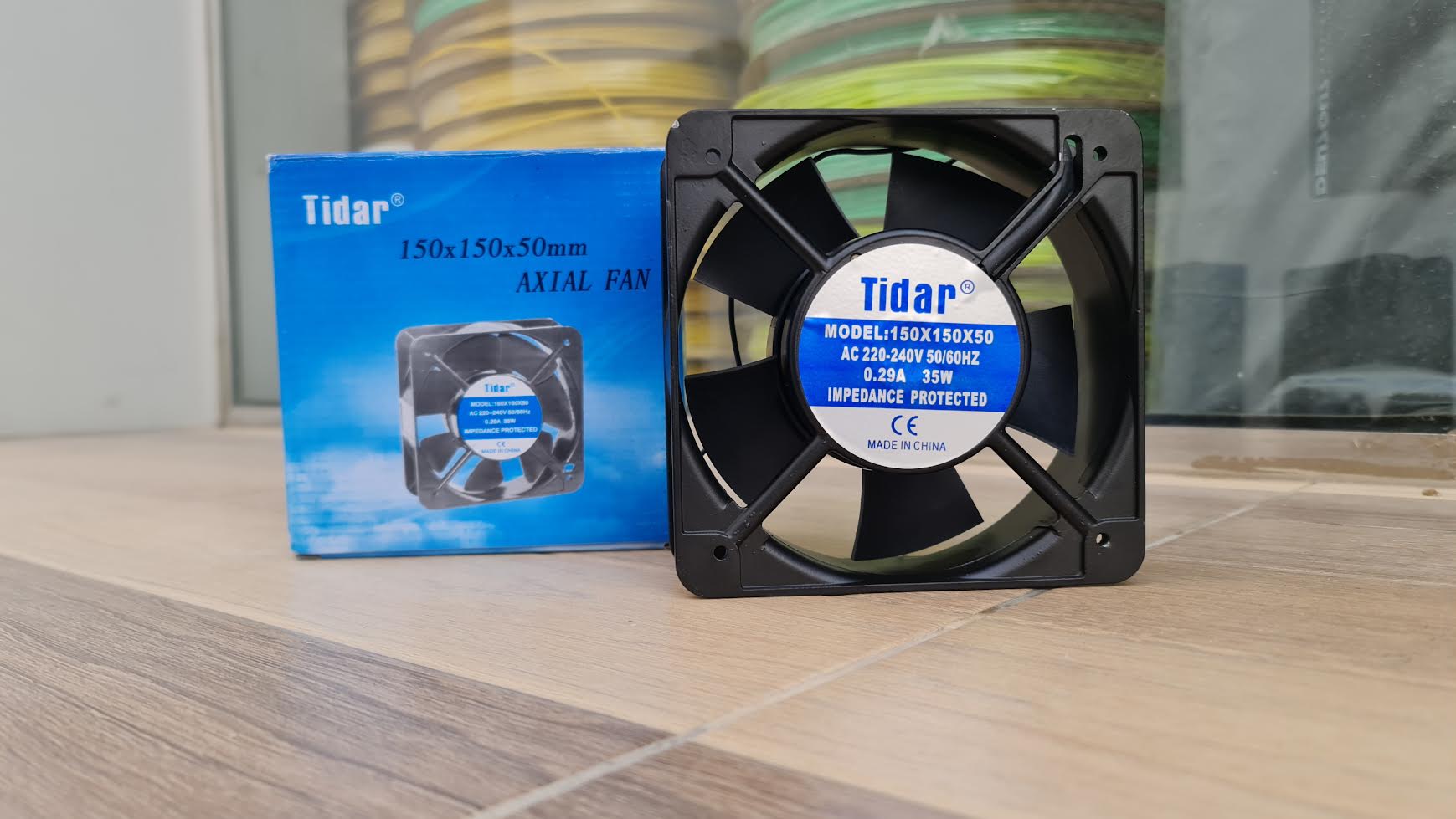 Industrial Square Axial Fan or Exhaust Tidar 150x 150x 50