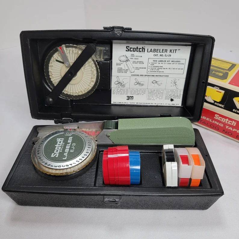 Vintage Scotch Labeling Tape Kit