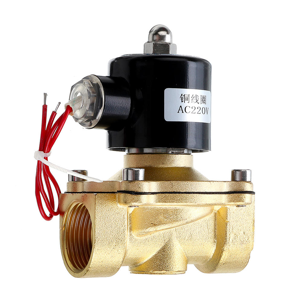 Electric Solenoid Valve Pneumatic Valve for Water Air Gas Brass 2