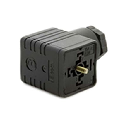 Solenoid Valve Connector, Female, Screw, 10A, 250 VAC Connector Sockets, 2/3 Pole + Earth, Type A