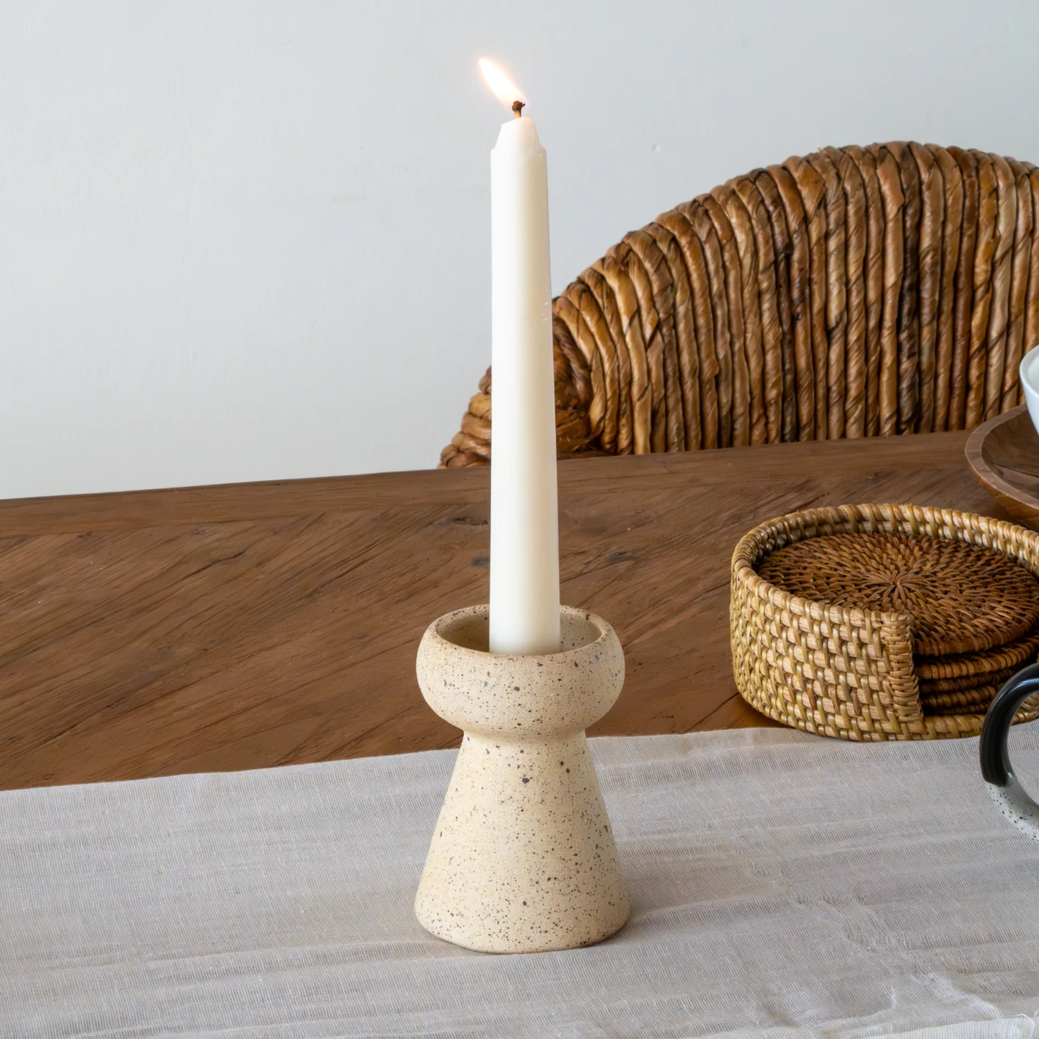 Tugu Ceramic Pillar Candle Holders