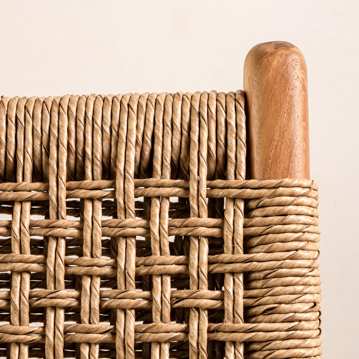 Zara Rattan Accent Chair With Armrest