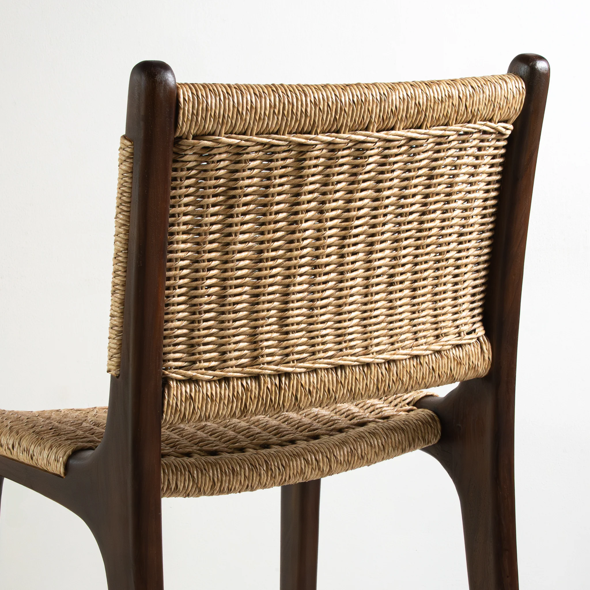 Zara Chocolate Teak & Rattan Bar Stool