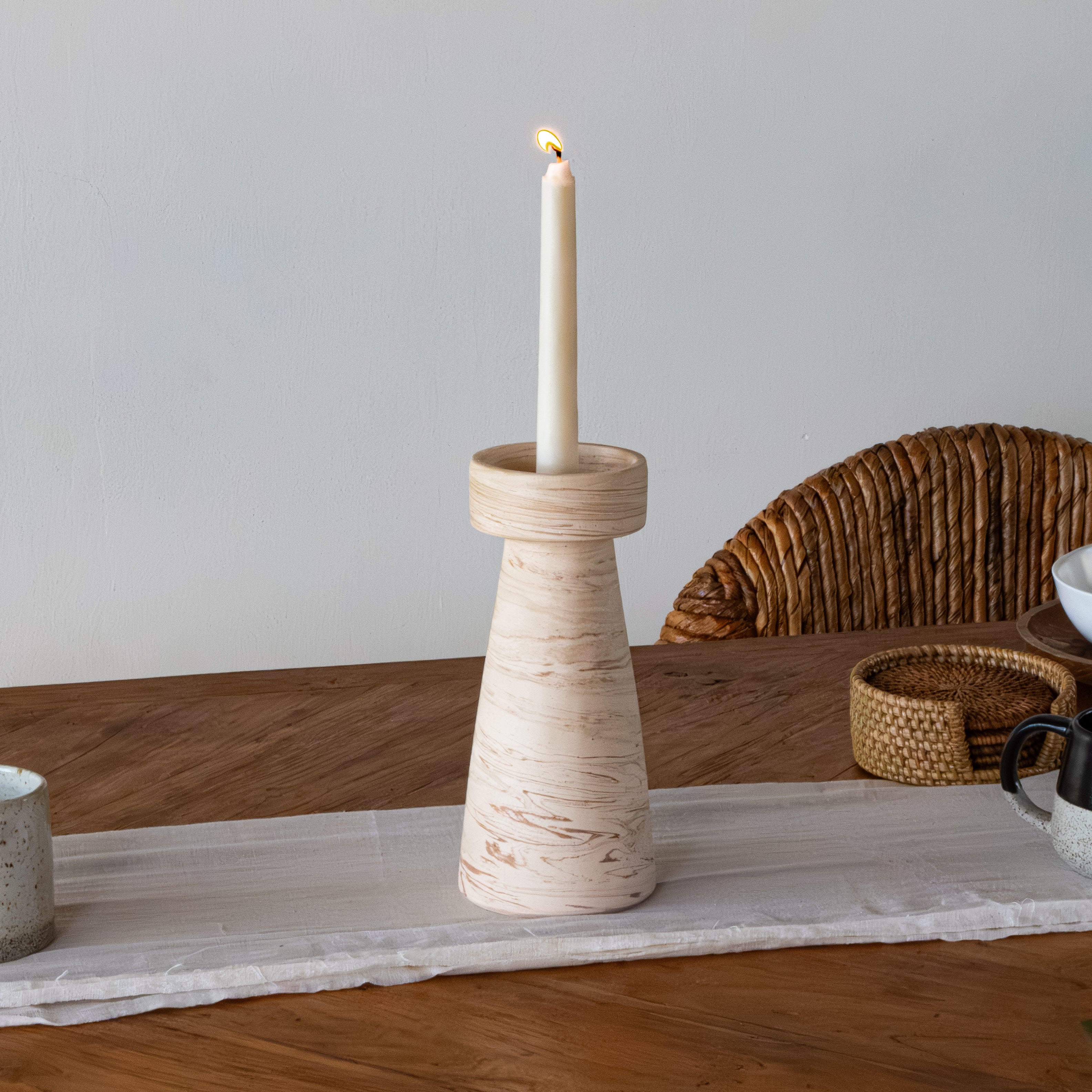 Cahaya Ceramic Taper Candle Holder