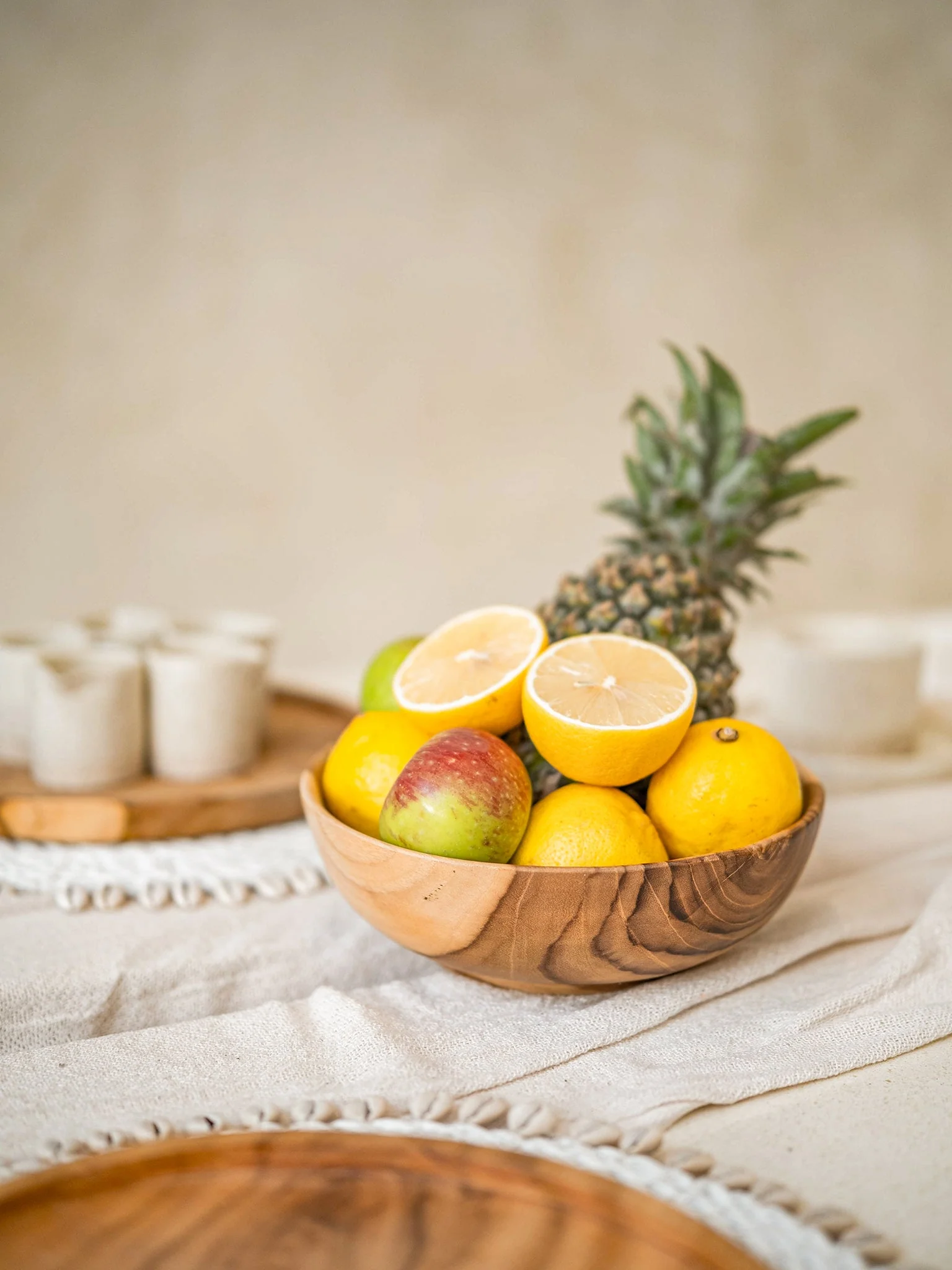 Waktu Wooden Fruit Bowl