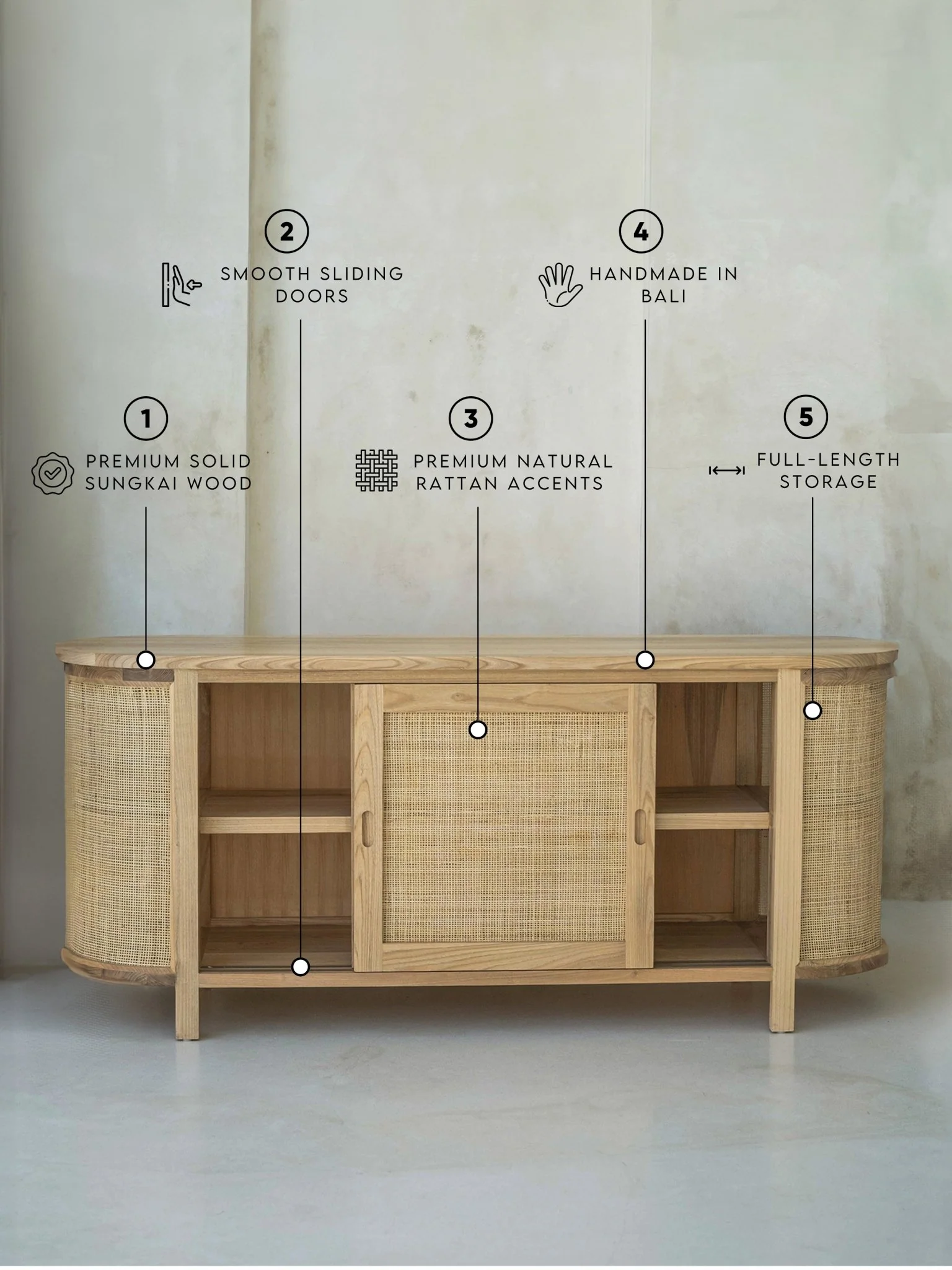 Ciami Rattan Sideboard