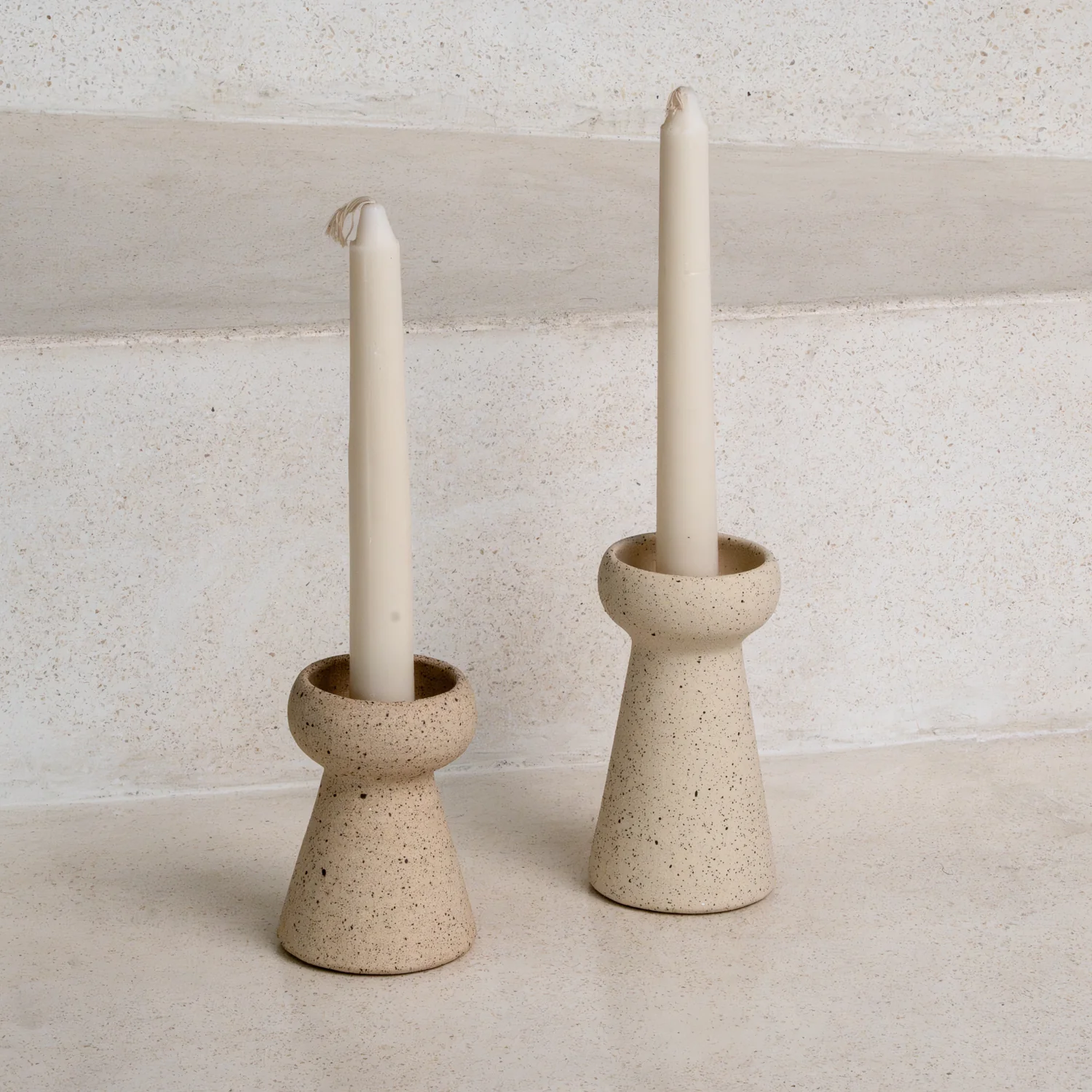 Tugu Ceramic Pillar Candle Holders