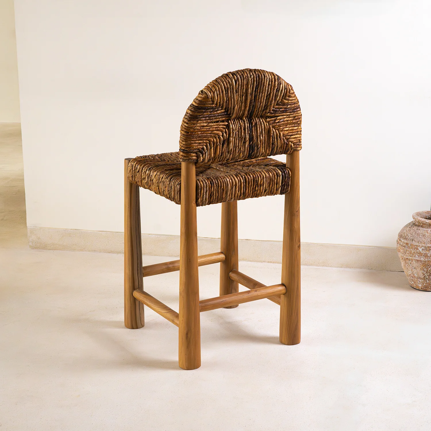 Loki Banana Leaf Bar Stool