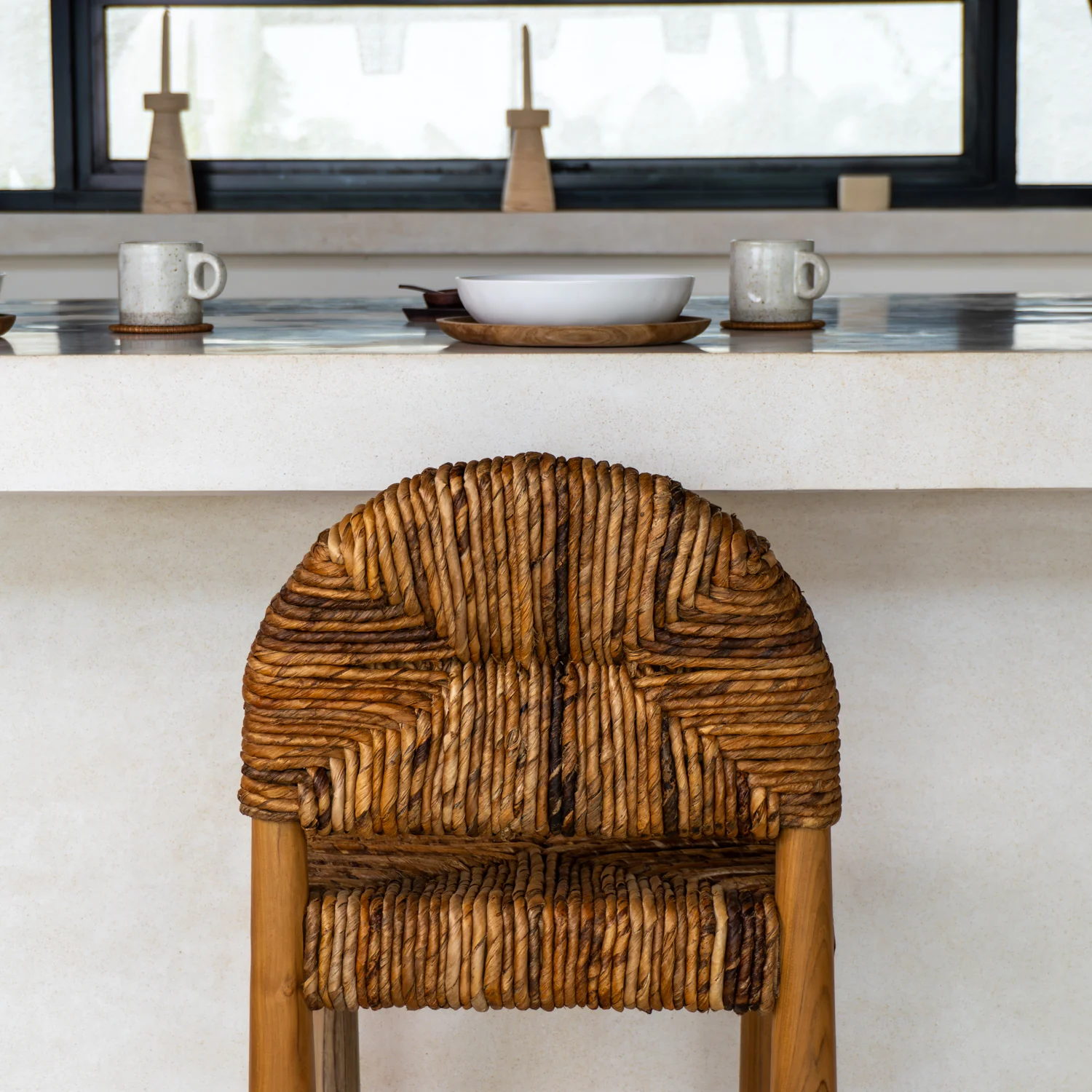 Loki Banana Leaf Bar Stool