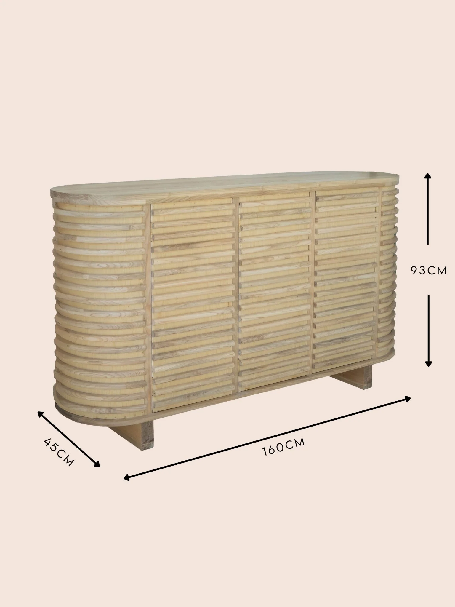 Jiva Wooden Sideboard Cabinet