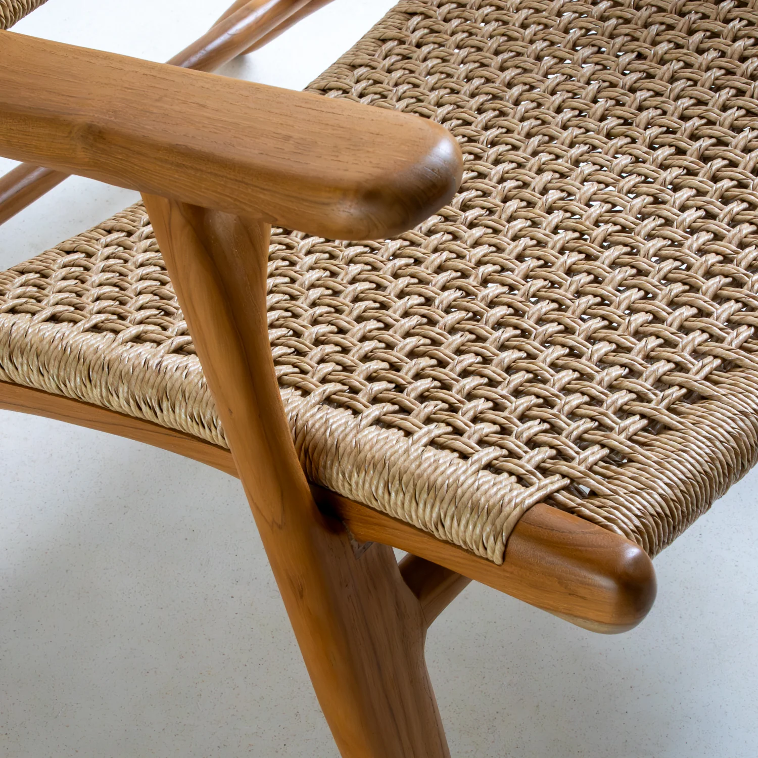 Zara Rattan Accent Chair With Armrest