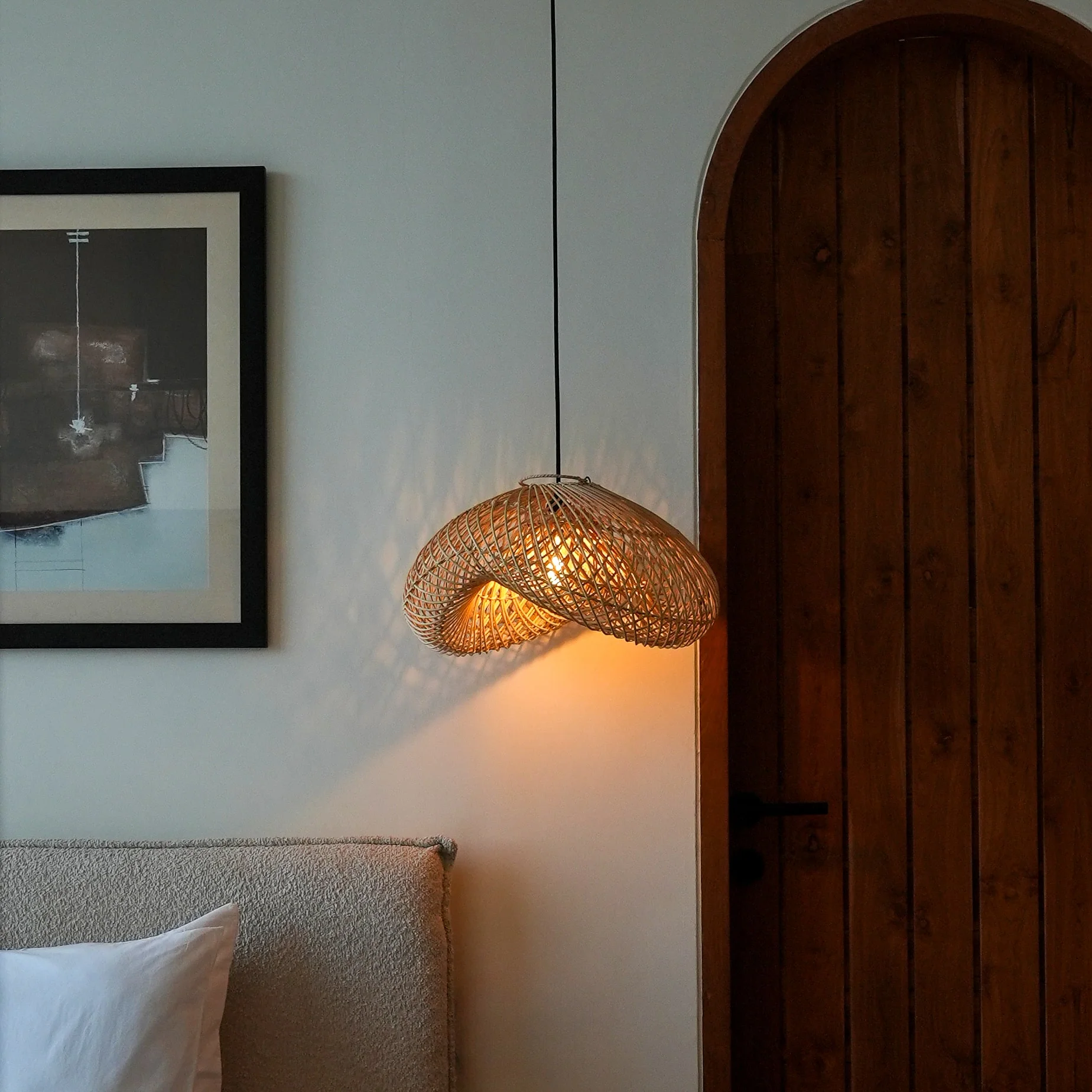 Surya Wilted Rattan Lamp Shade