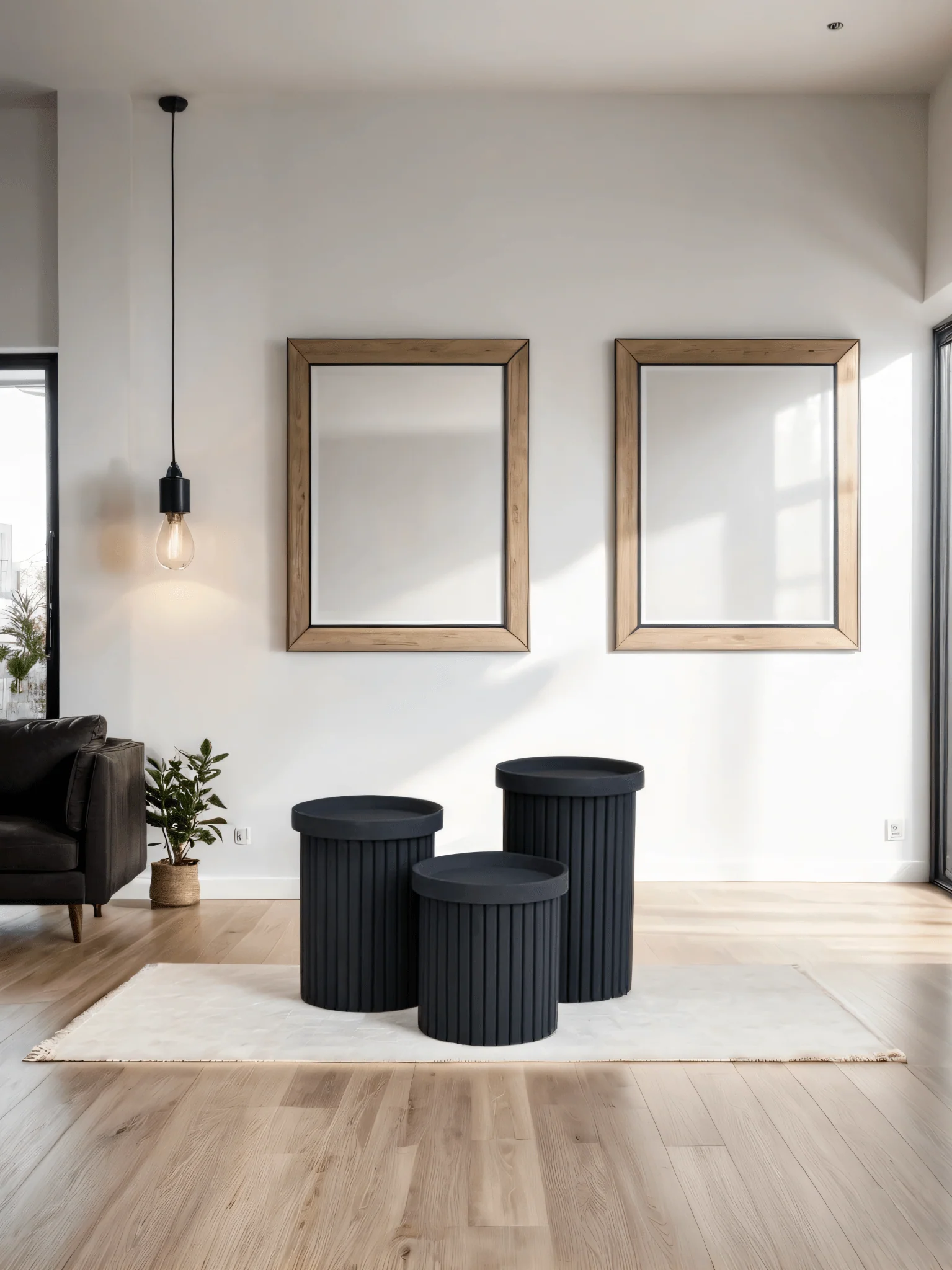 Cinta Black Coffee Table - Three Sizes