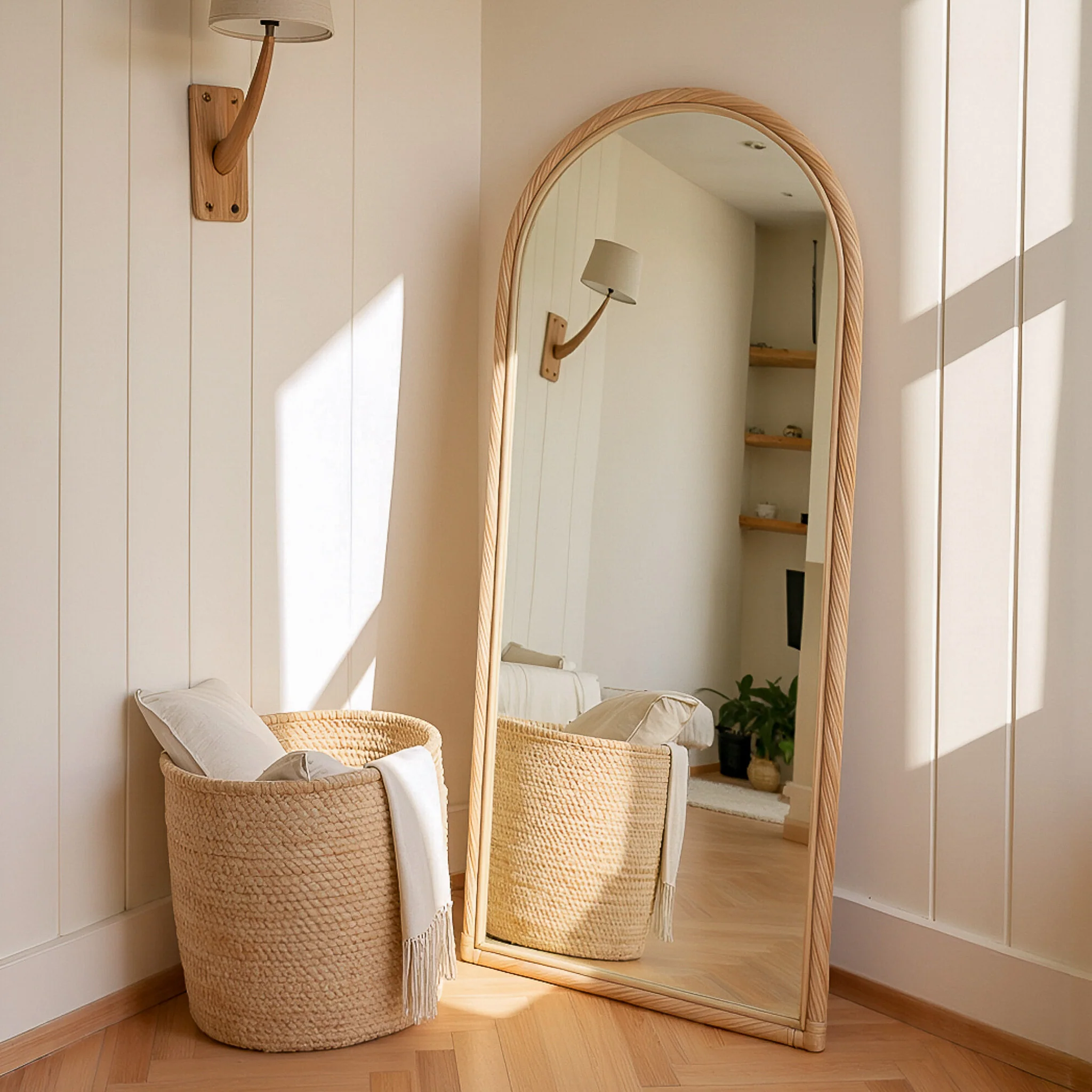 Citra Teak Leaning Mirror