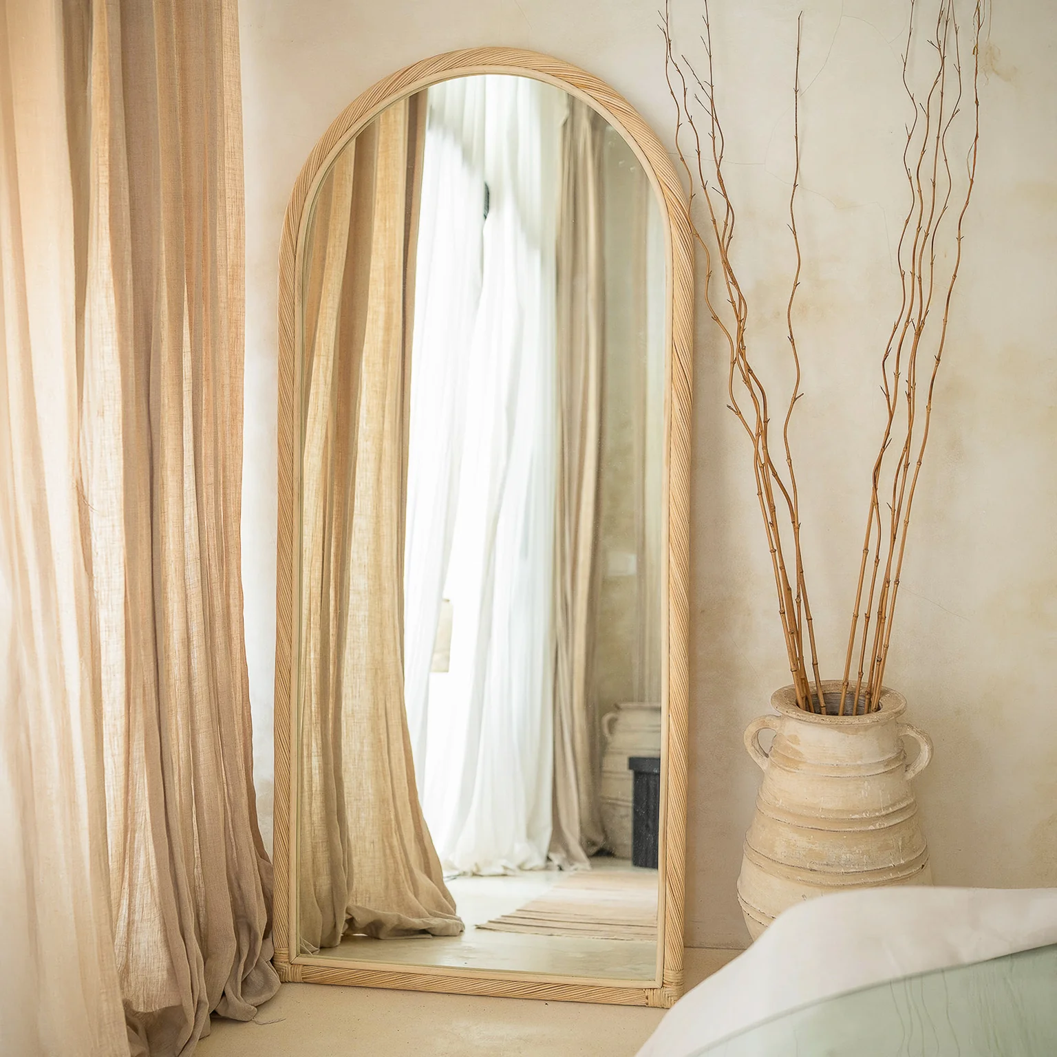 Citra Teak Leaning Mirror