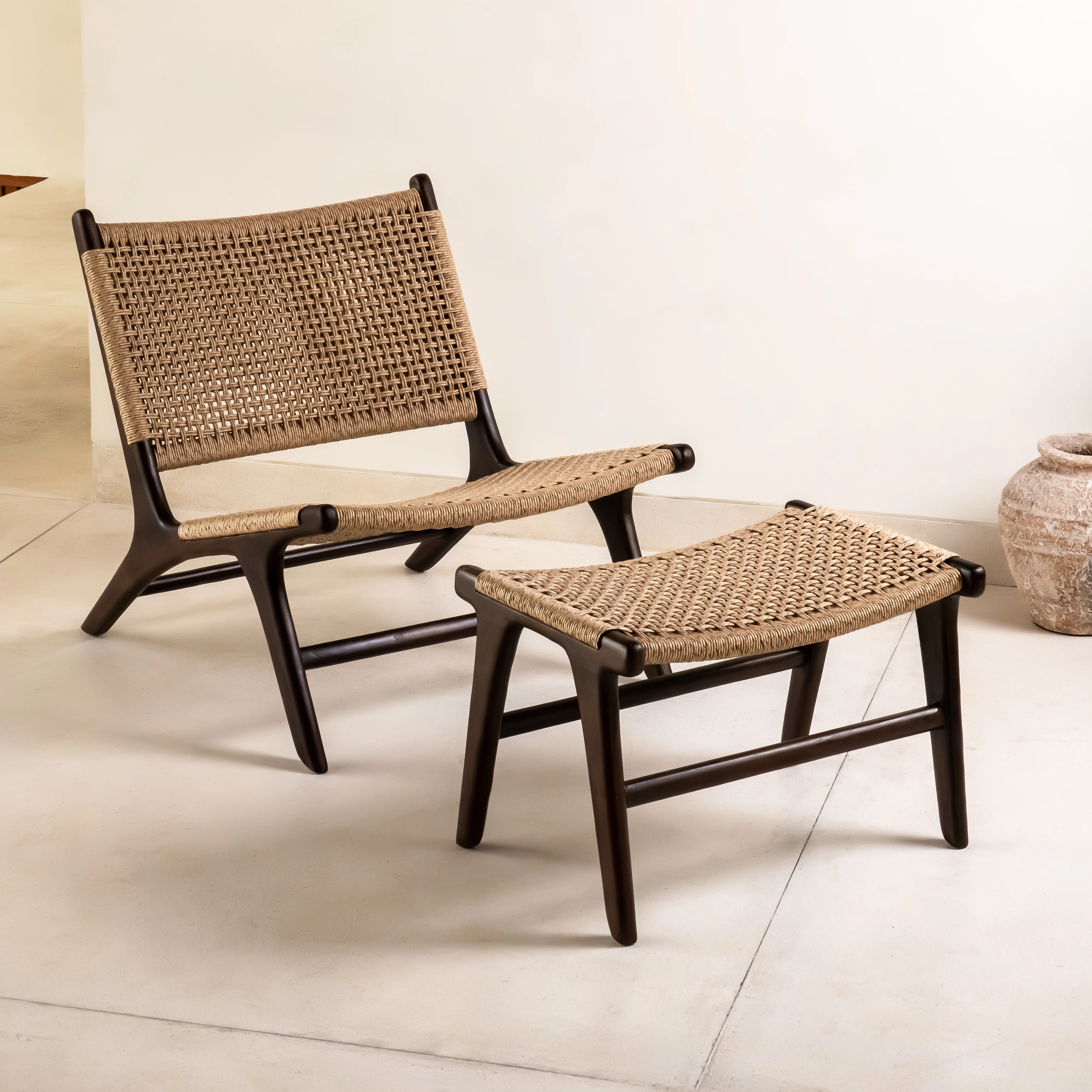 Zara Chocolate Rattan Accent Chair